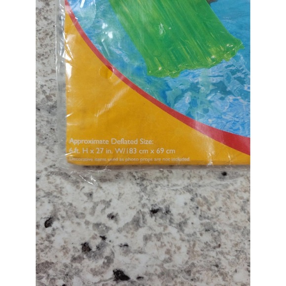 Sand N Sun Air Mattress Pool Float Blue Inflatable Transparent Raft Adult 6 Ft - Picture 3 of 6